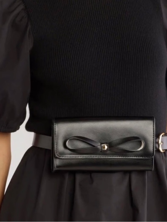 kate spade Handbags - Kate Spade ♠️ Black Leather Belt Bag size S/M